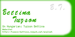 bettina tuzson business card